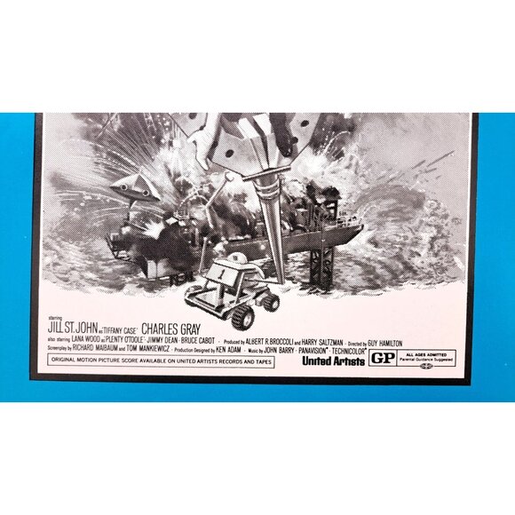 Vintage Diamonds Are Forever Sheet Music Sean Connery James Bond 1971 Movie 007 - Picture 3 of 5